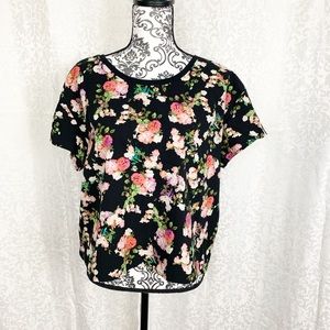 DECREE FLORAL BLOUSE SHORT SLEEVES XL